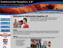 Tablet Screenshot of nationwidesupplies-lp.com